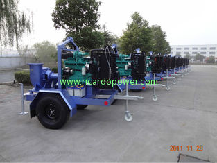 Portable Diesel Water Pump Set With Wheels Trailer